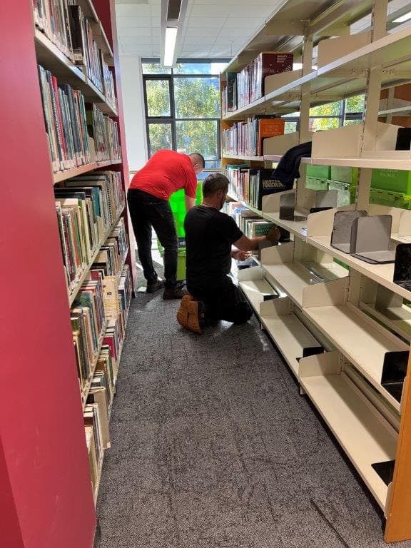 Library Relocation shelving